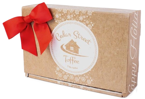 Dark Chocolate & Sea Salt 2lb Toffee Box w/Bow